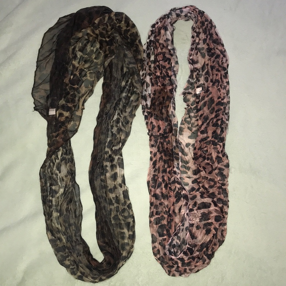 Set of Cheetah Print fashion scarves